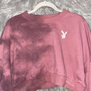 ombré playboy cropped sweatshirt ❥